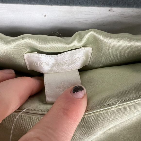 Vintage Ann Taylor Silk Strapless Midi Dress - Picture 4 of 4